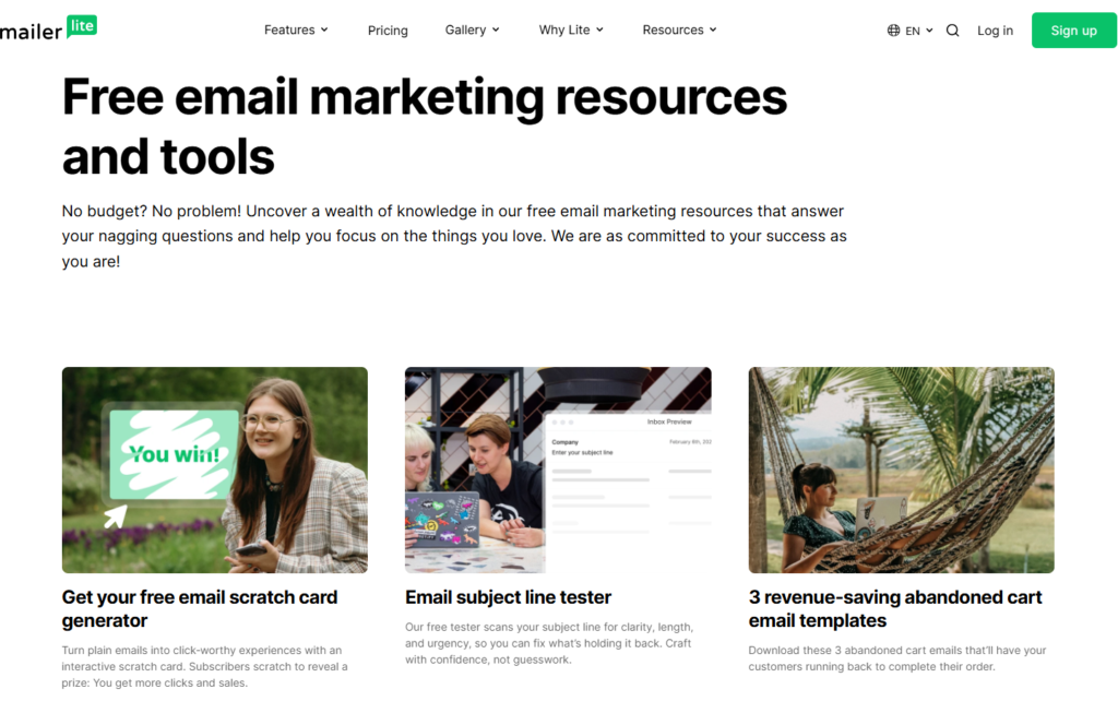 MailerLite knowledge base resources