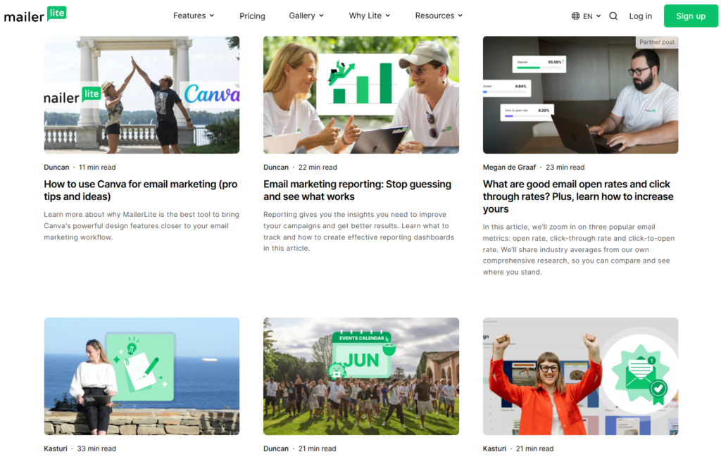 MailerLite marketing guides and resources