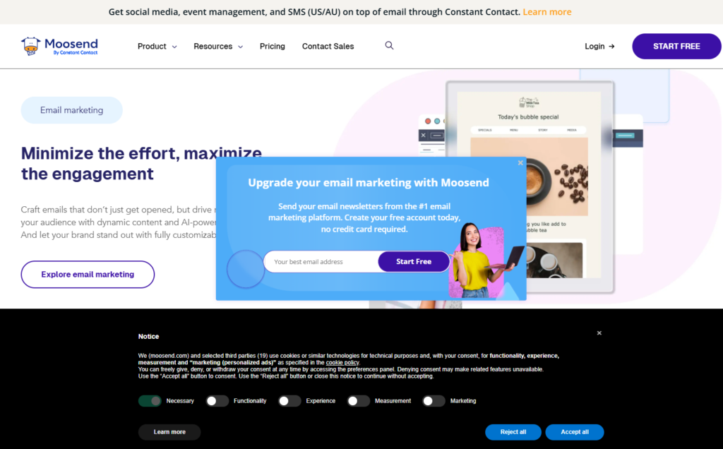Moosend automation builder.